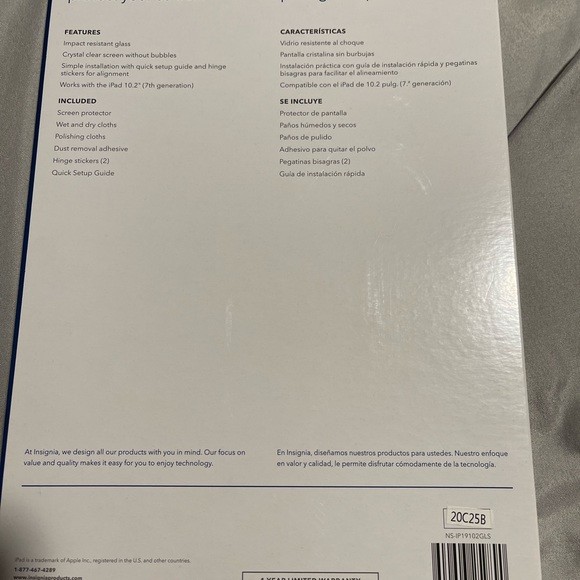 New in Box Insignia Glass Screen Protector - Picture 2 of 2